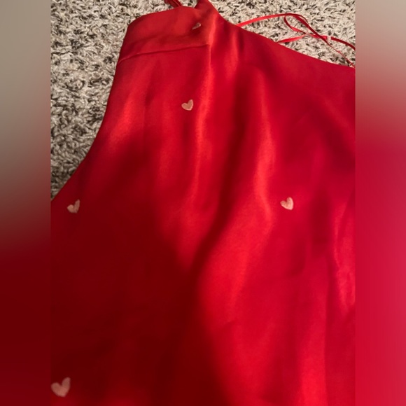 Red Heart Silk Dress - Picture 3 of 3